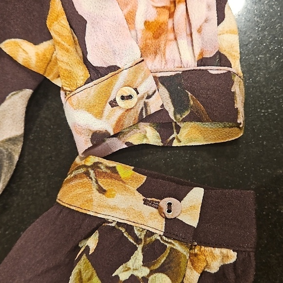 💕FAVORITE DAUGHTER💕 Long Sleeve Vibeyard Dress ~ Buganvilias Floral Print NWT - Picture 5 of 10